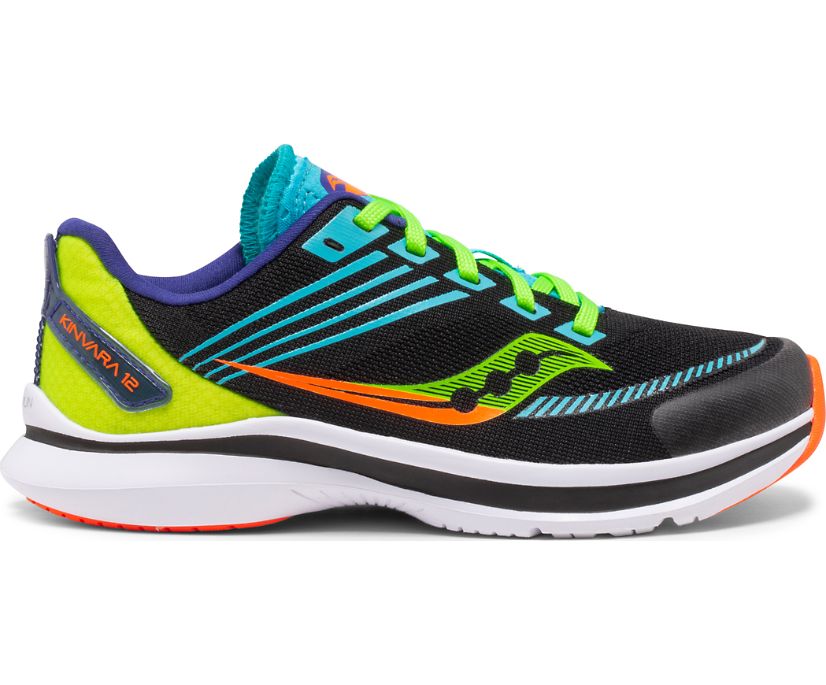 Tenis Saucony Kinvara 12 Niños Negros Verdes | México 888RVDW